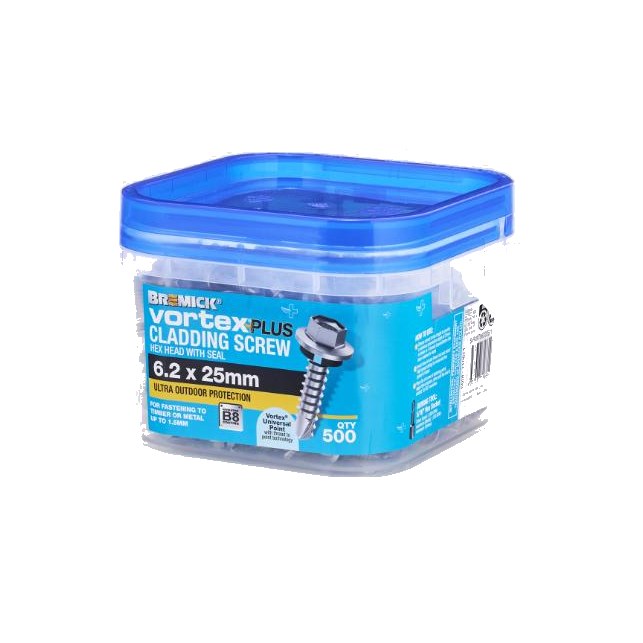 SDMT HEX B8(Cat5) 6.2-13 X 25 + SL - Plain - 500 pack, Screws - Construction Supplies Australia