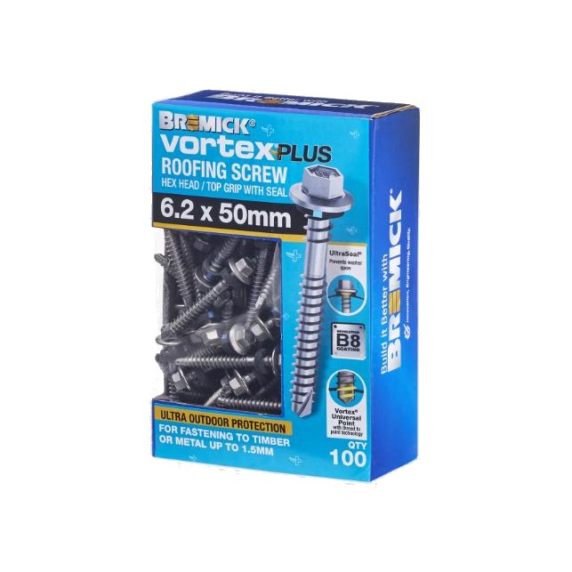 TG SDMT HEX B8(Cat5) 6.2 - 13x50+SL - Plain - 100 pack, Screws - Construction Supplies Australia