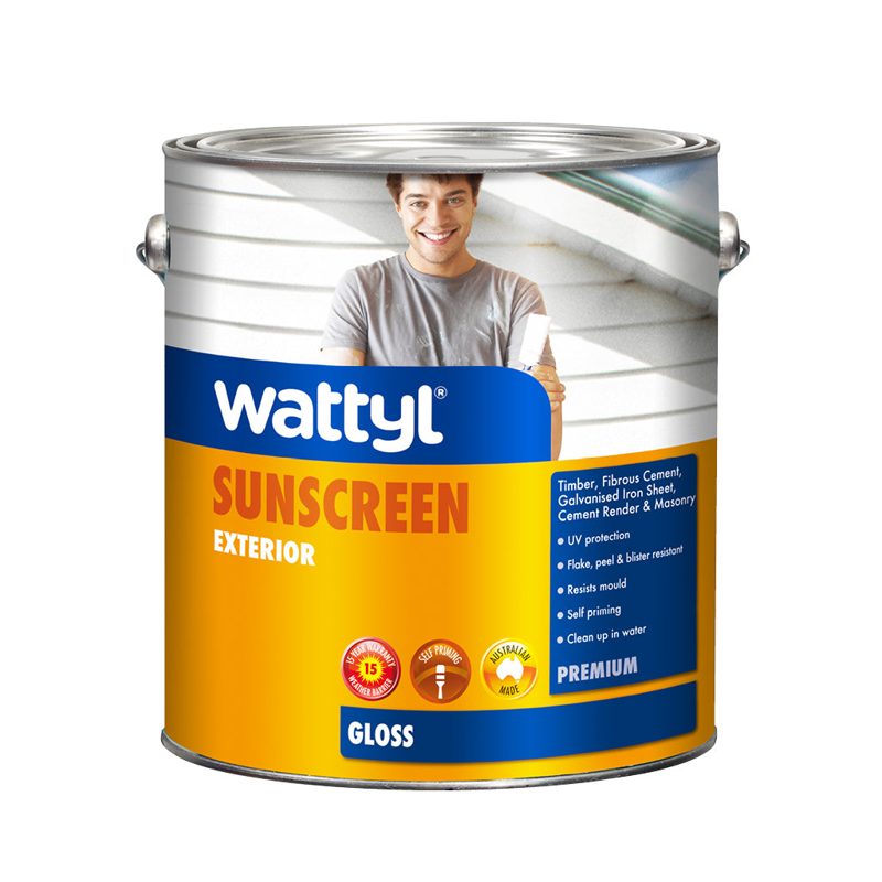 Wattyl Suncreen Gloss White - 10l, Paint And Primer - Construction Supplies Australia