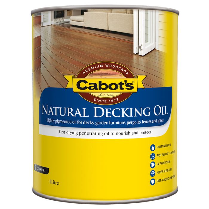 Cabots Decking Oil Natural 1l, Roofing Sheets - Construction Supplies Australia