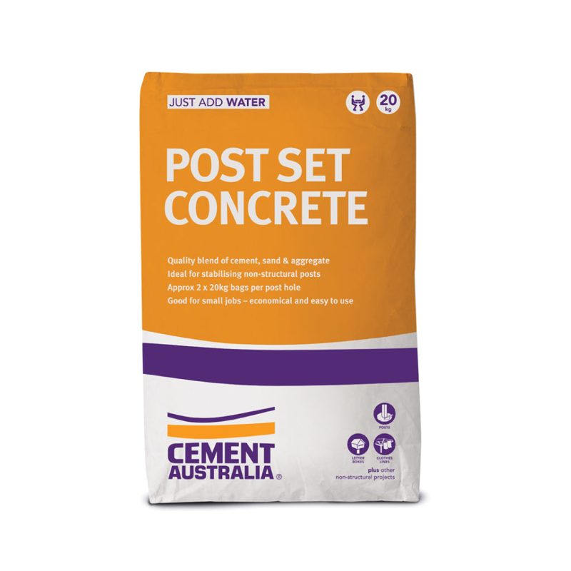 Post Set Concrete 20kg, Roofing Sheets - Construction Supplies Australia