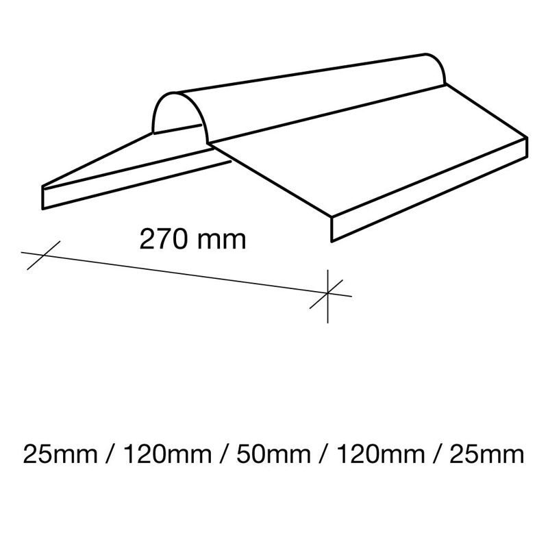 Lysaght Colorbond Roll Top Ridge Capping - 0.4 X 400mm - Per Linear Metre - 1.2m, Accessories & Job Essentials - Construction Supplies Australia