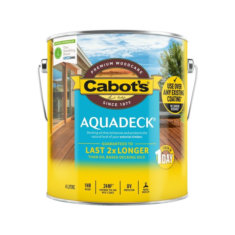 Cabots Aquadeck Waterbased Deck Oil Natural - 10l, Accessories & Job Essentials - Construction Supplies Australia