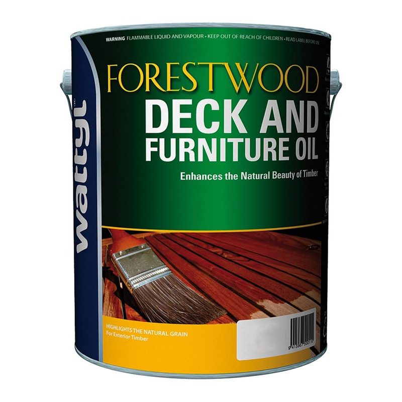 Wattyl Forestwood Ob Deck & Furniture Oil Natural 5l, Roofing Sheets - Construction Supplies Australia