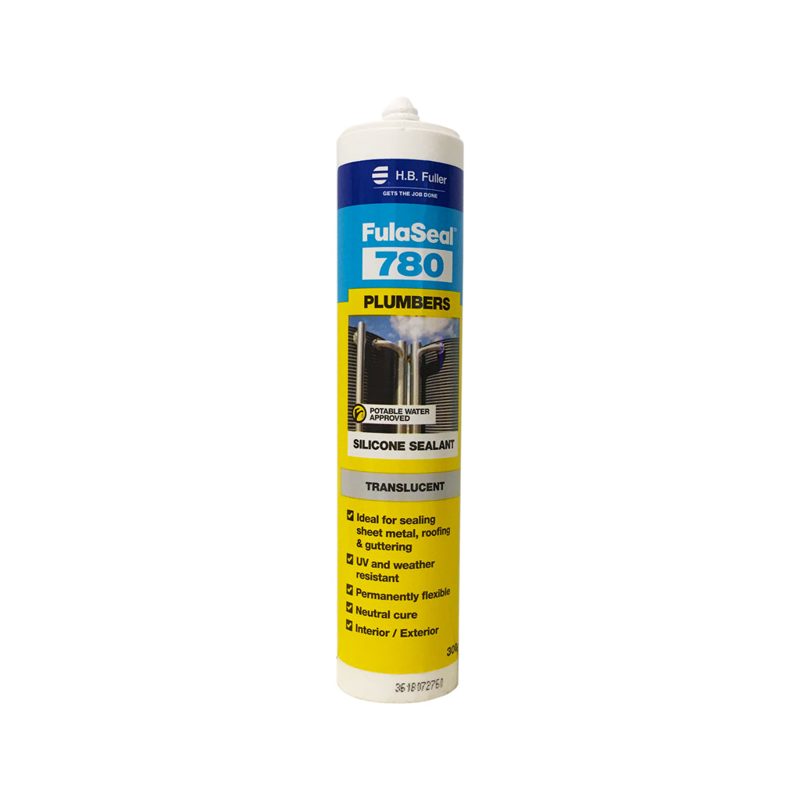 Fulaseal 780 Plumbers Silicone Sealant 300g Translucent, Roofing Sheets - Construction Supplies Australia