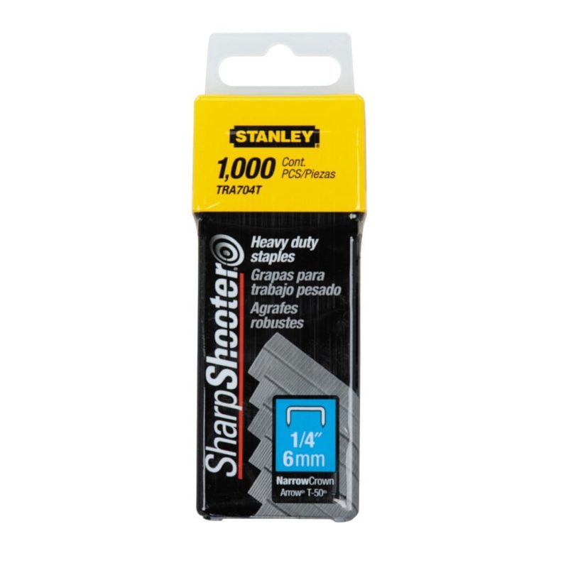 Stanley Satple Narrow Crown Heavy Duty 1000 Pcs - 10mm, Fasteners & Fixings - Construction Supplies Australia