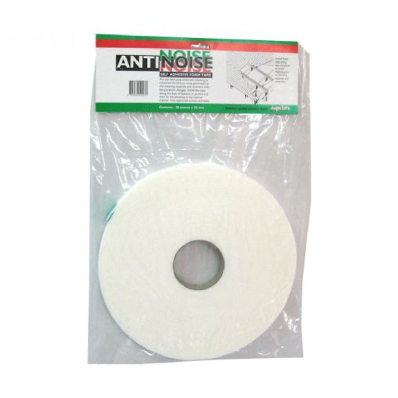 Ampelite Anti-Noise Tape White - 3.0 x 25mm x 20m, Roofing Sheets - Construction Supplies Australia