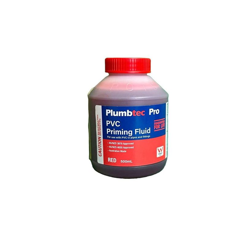 Plumbtec Pro Priming Fluid Red - 500ml, Roofing Sheets - Construction Supplies Australia