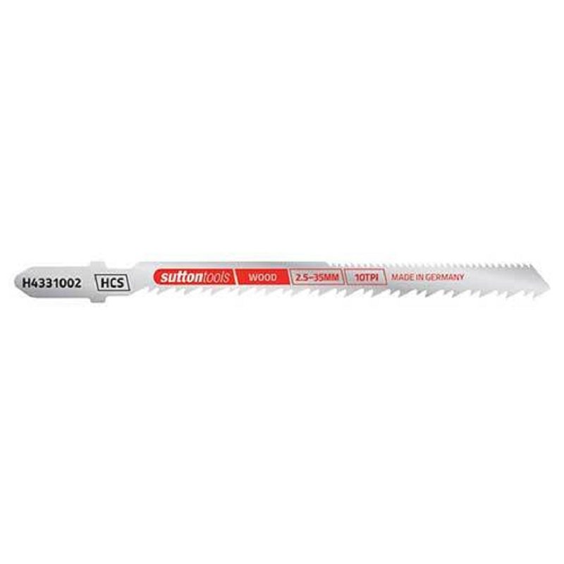 Sutton Jigsaw Blade Euro Shank Wood 2.5-35mm Double Edged Curved Clean Cut 2 Pcs 100mm X 10tpi, Roofing Sheets - Construction Supplies Australia