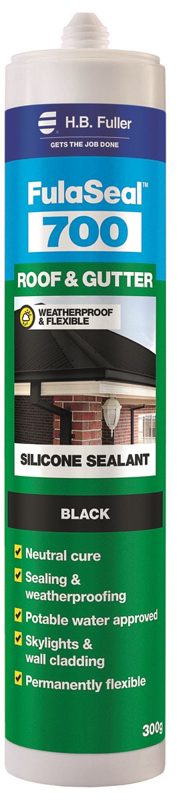 Fullaseal Roof & Gutter Silicone Fulaseal 700 300g Black, Roofing Sheets - Construction Supplies Australia