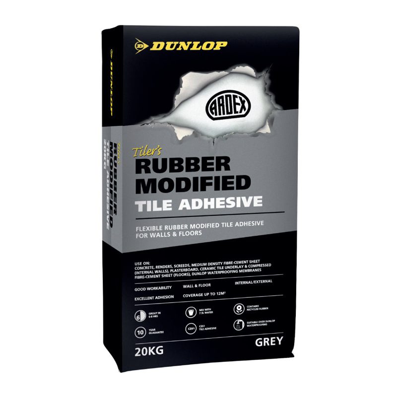 Dunlop Tilers Rubber Modified 20kg, Roofing Sheets - Construction Supplies Australia