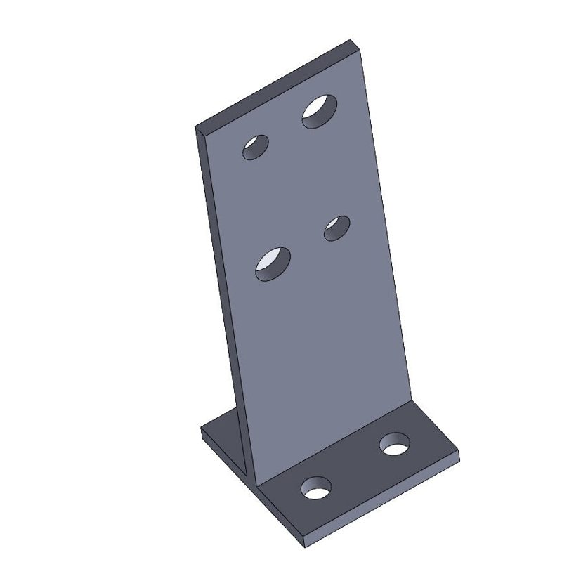 Dunnings Type T Square Heavy Duty Bolt-On Post Anchor - Black - 240 x 85 x 8mm / 85 x 85mm, Fasteners & Fixings - Construction Supplies Australia