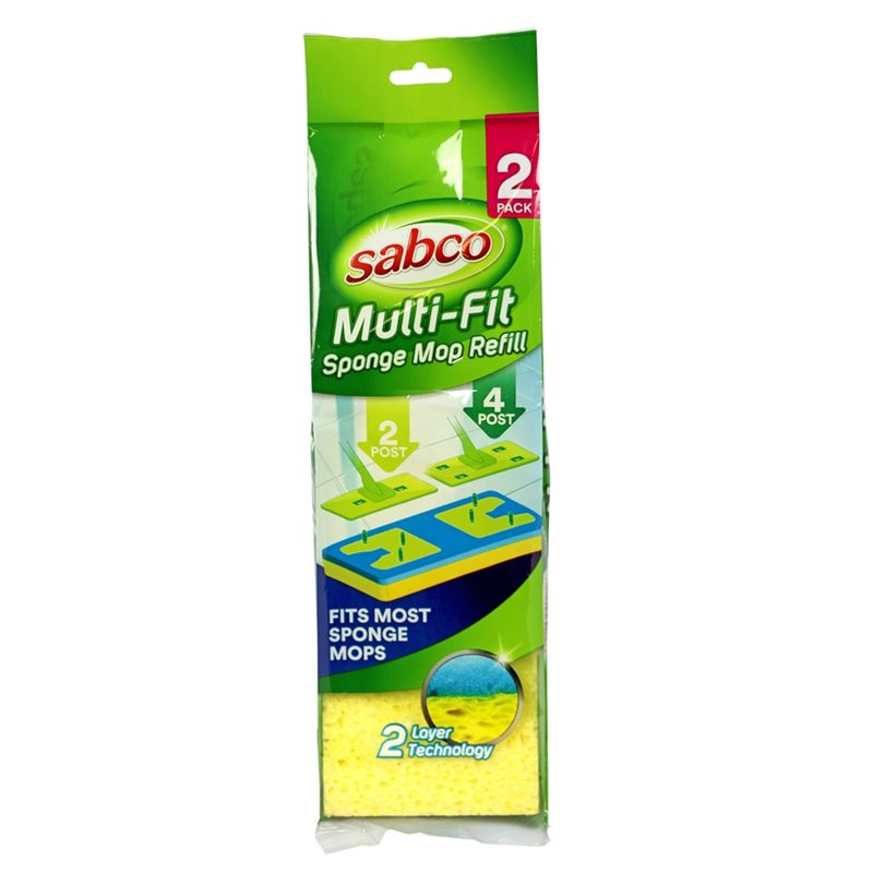 Sabco Multi-Fit Sponge Mop Refill 2pk, Roofing Sheets - Construction Supplies Australia