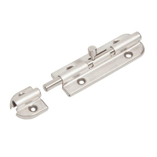 Scope Barrel Bolt - 7mm Shoot - 22mm Throw / 90mm / Satin Chrome, Roofing Sheets - Construction Supplies Australia