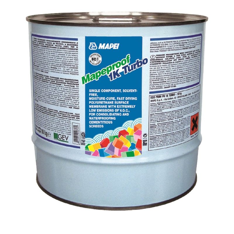 Mapei Mapeproof Surface Membrane Solvent-Free Rapid Dry 1k Turbo 10kg, Roofing Sheets - Construction Supplies Australia