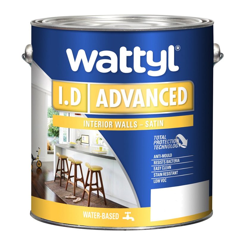 Wattyl I.D Advanced Satin White - 1l, Paint And Primer - Construction Supplies Australia