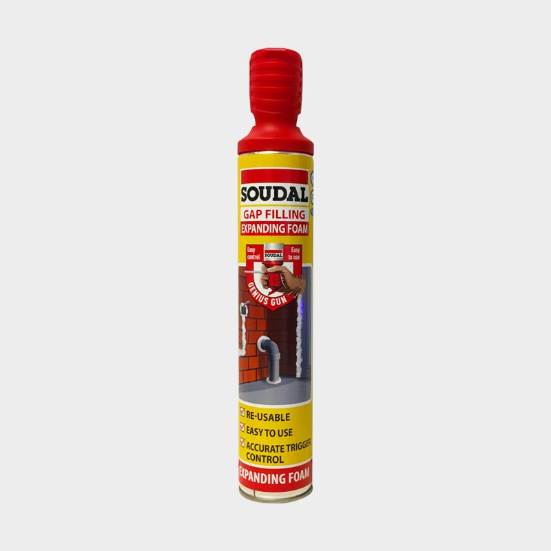 Soudal Expanding Foam Gap Filling 750ml Can Champagne Genius Gun, Roofing Sheets - Construction Supplies Australia