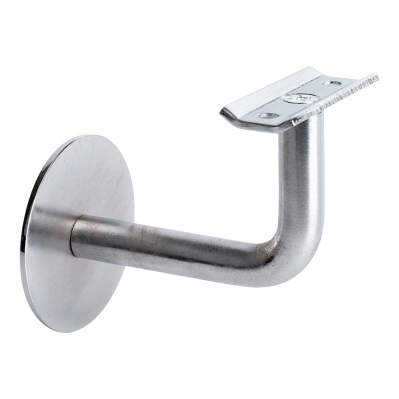 Handrail Bracket Curved Brushed Satin Chrome, Roofing Sheets - Construction Supplies Australia