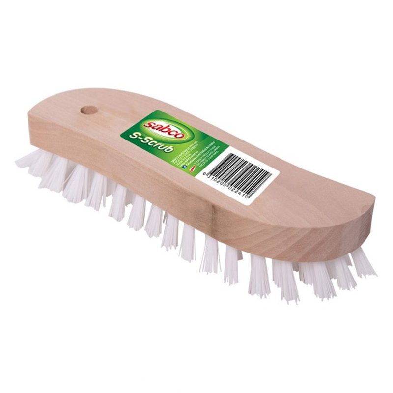 Sabco Brush S-Scrub Wood Handle, Roofing Sheets - Construction Supplies Australia