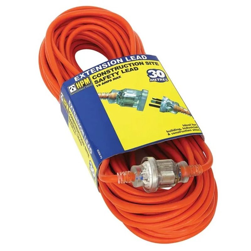 Lead Ext Construction 10 Amp - 20m, Roofing Sheets - Construction Supplies Australia