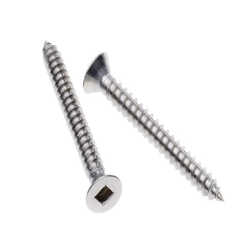 Self Tapping Metal Screw Csk Head Sq Drive S304 - 6 x 11/2', Fasteners & Fixings - Construction Supplies Australia