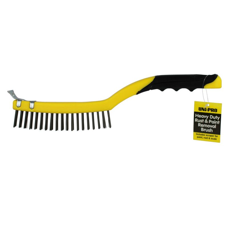 Uni-Pro Wire Brush With Metal Scraper, Roofing Sheets - Construction Supplies Australia