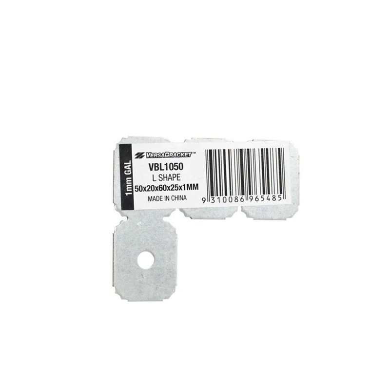 Bracket L Shape - 1 x 100 x20 x 100 x 25mm, Fasteners & Fixings - Construction Supplies Australia