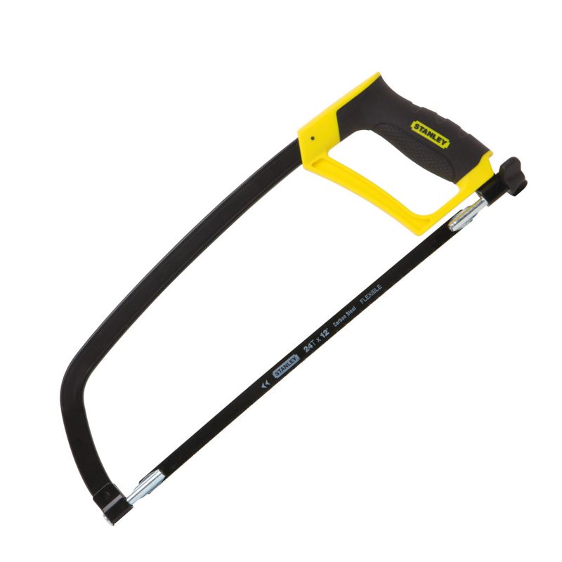 Stanley Hacksaw Durable Steel Frame Rubber Grip, Roofing Sheets - Construction Supplies Australia