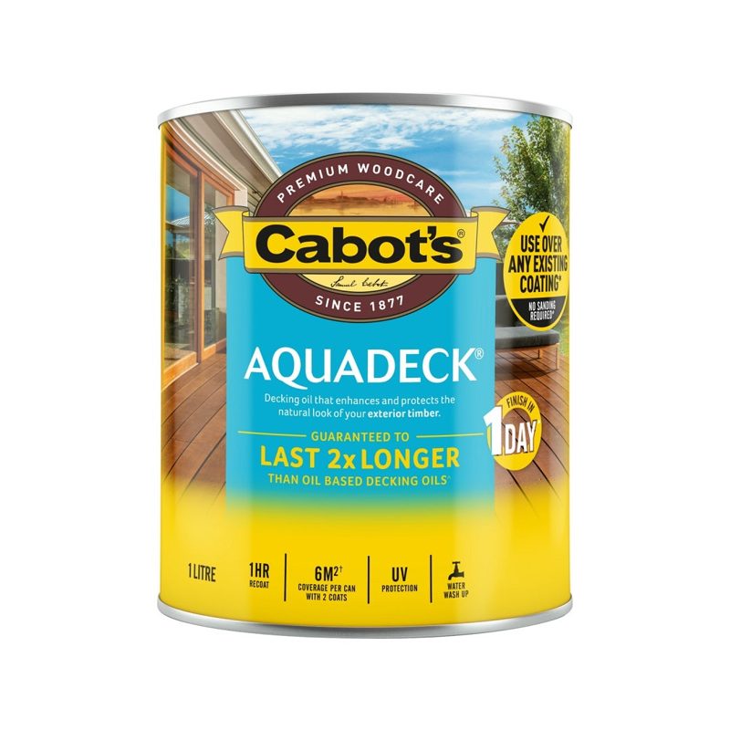 Cabots Aquadeck W/B Deck Oil Natural 1l, Roofing Sheets - Construction Supplies Australia