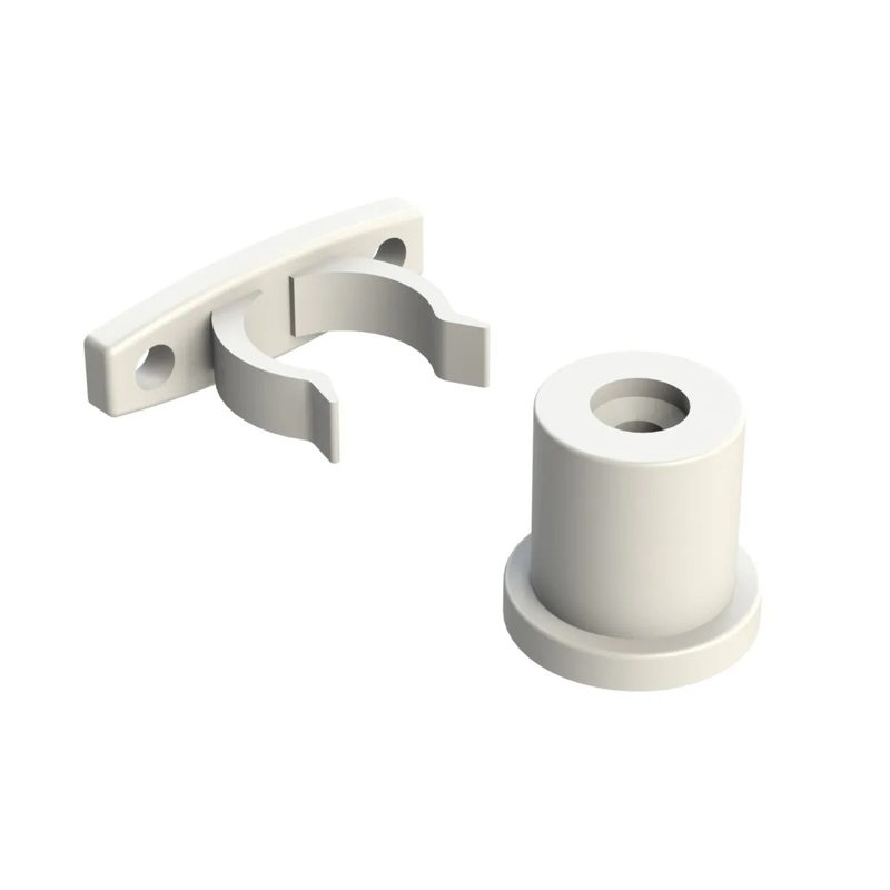 Emro Door Clip & Catch White With Screws 25mm, Roofing Sheets - Construction Supplies Australia