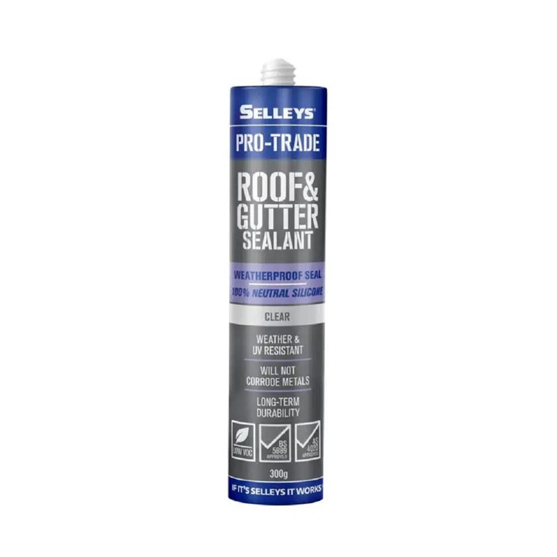 Selleys Pro-Trade Roof & Gutter Silicone - Black / 300g, Sealants & Adhesives - Construction Supplies Australia