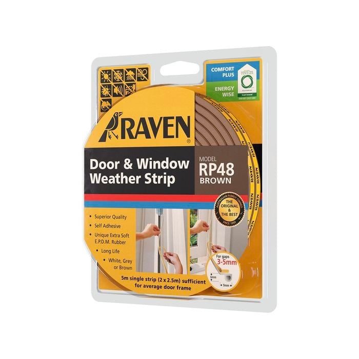 Raven Rp48b Door & Window Seal Tape Brown 5.0m, Roofing Sheets - Construction Supplies Australia