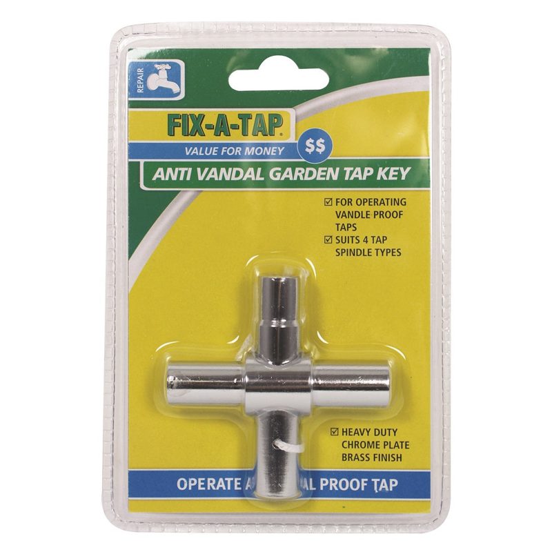 F-A-T Tap Key Garden Anti Vandal 4 Way Cp, Roofing Sheets - Construction Supplies Australia