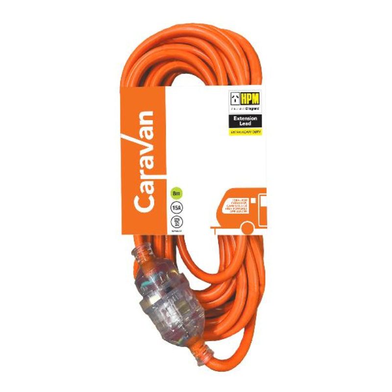Extension Lead 15a Heavy Duty Caravan Lead 8.0m, Roofing Sheets - Construction Supplies Australia