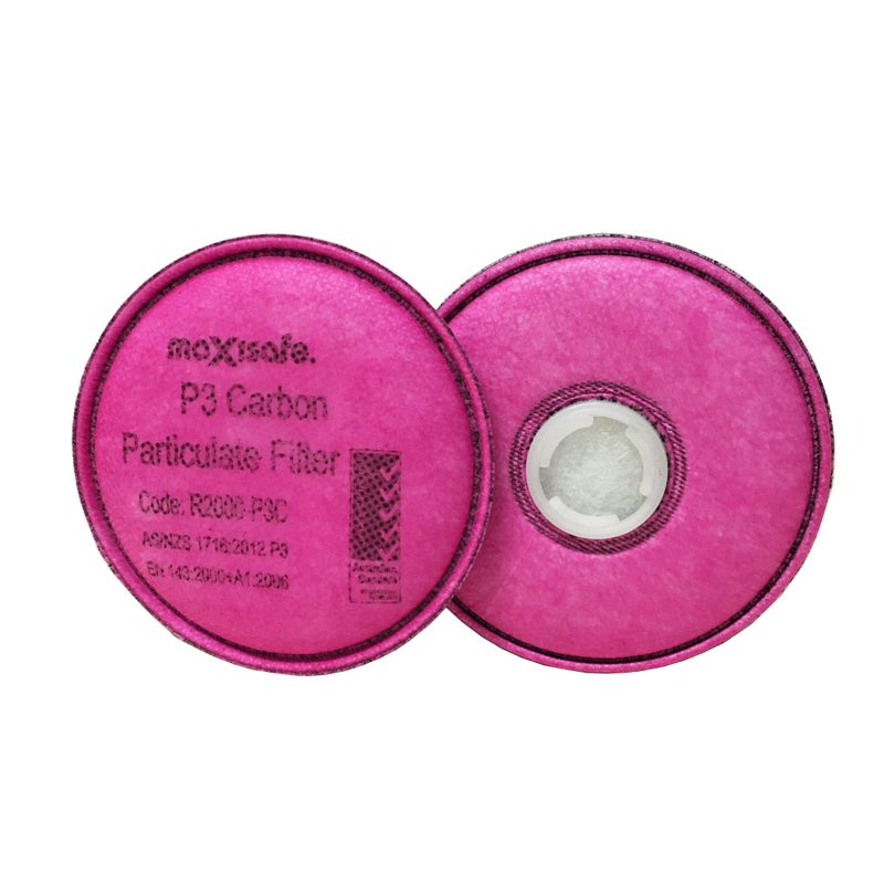 Maxisafe Respirator Filter P3 Carbon Particulate Pink 1 Pair, Roofing Sheets - Construction Supplies Australia