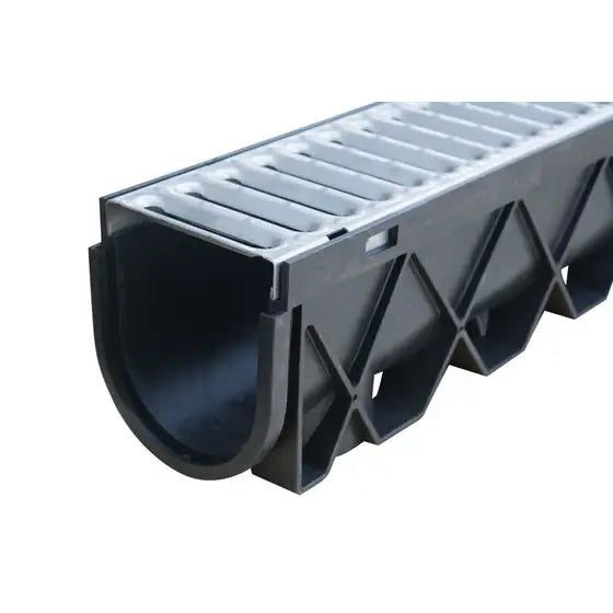 Storm Drain With Stainless Steel Grate 100 X 100mm X 1.0m, Roofing Sheets - Construction Supplies Australia