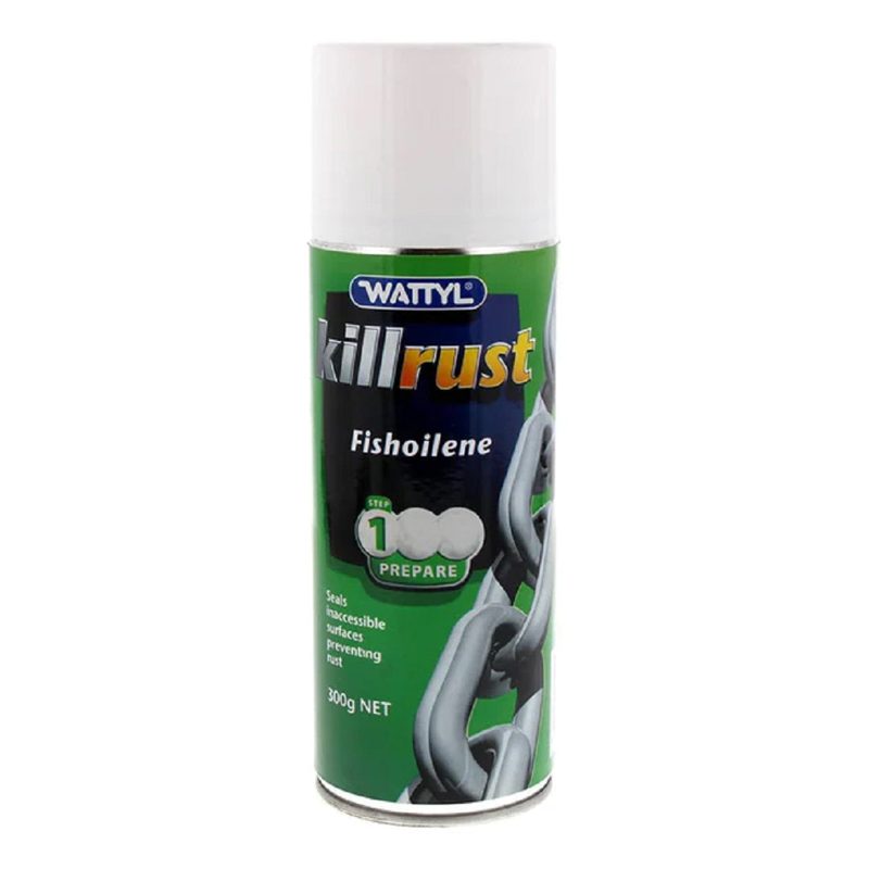 Wattyl Killrust Fishoilene Rust Protection Spray - Clear - 300g, Roofing Sheets - Construction Supplies Australia