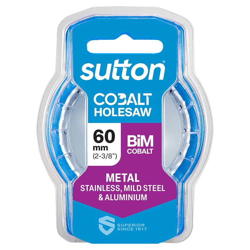 Sutton Bi-Metal Cobalt Holesaw - White - 60mm, Roofing Sheets - Construction Supplies Australia