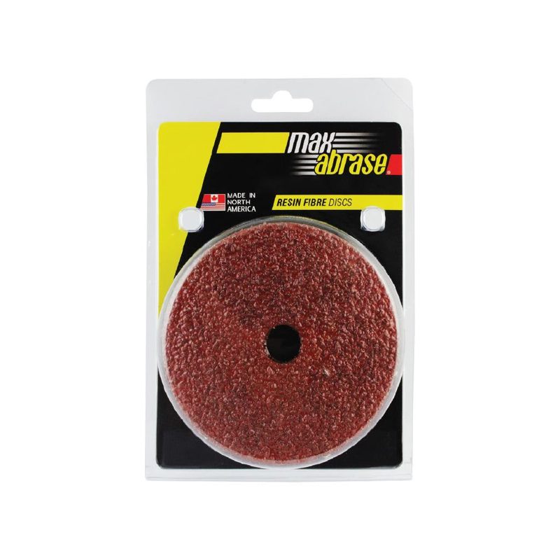 ABRASIVE DISC RESIN FIBRE ALUMINIUM OXIDE 100MM CARD OF 5 - A24, Abrasive And Diamond Tools - Construction Supplies Australia