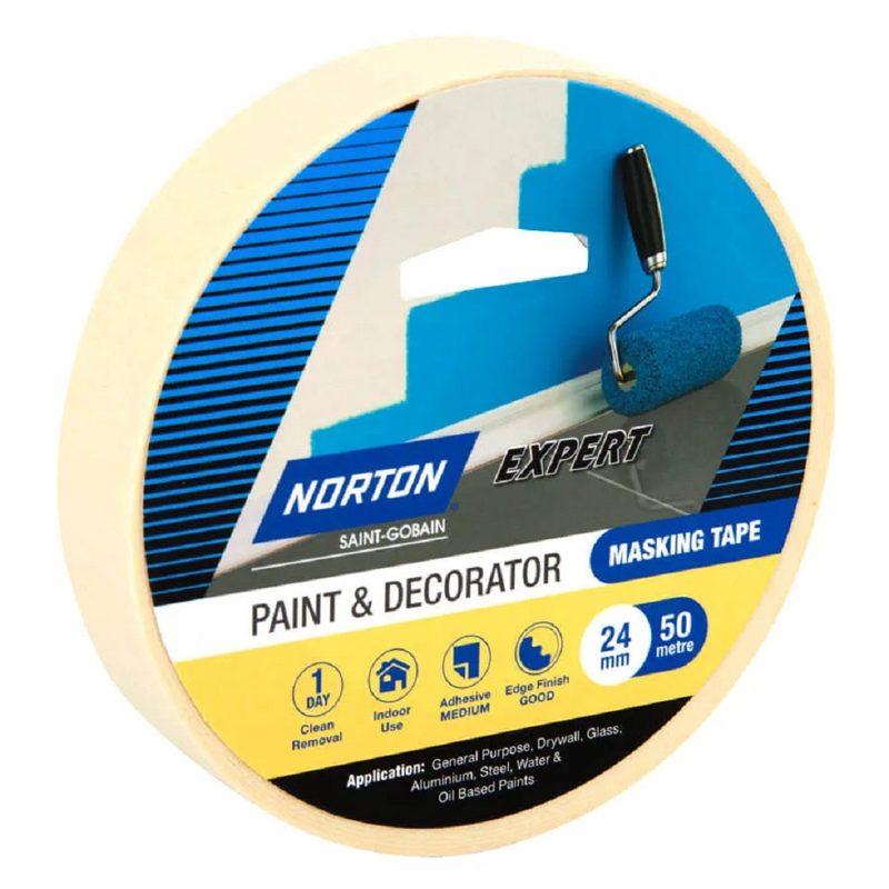 Masking Tape Painting & Decorating - 24mm x 50m, Accessories & Job Essentials - Construction Supplies Australia