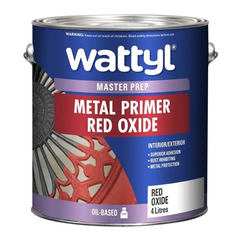 Wattyl Master Prep Metal Primer Red Oxide 4l, Roofing Sheets - Construction Supplies Australia