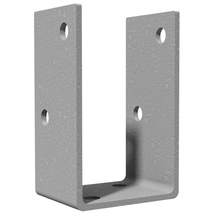 Dunnings Type U Extra Deep Bolt-On Post Anchor - M12 - 5mm Grade 316 Stainless Steel - 100mm, Fasteners & Fixings - Construction Supplies Australia
