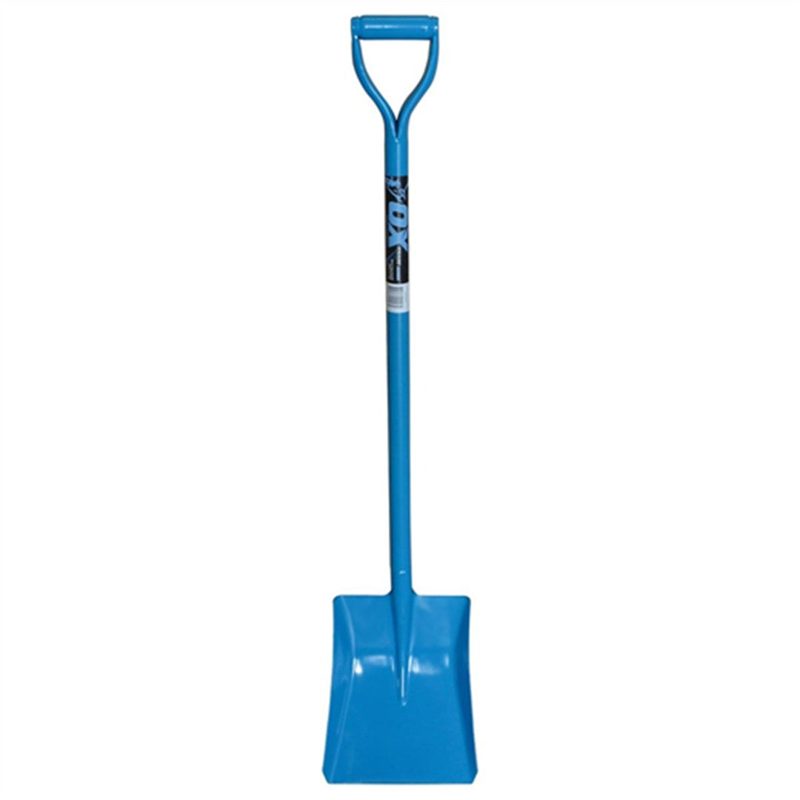 Ox Shovel Square Mouth 250mm X 300mm Head With Long Steel D-Grip Handle 1040mm Trade Series, Roofing Sheets - Construction Supplies Australia