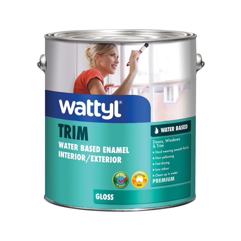 Wattyl Premium Water Based Enamel Trim Gloss White - 4l, Roofing Sheets - Construction Supplies Australia