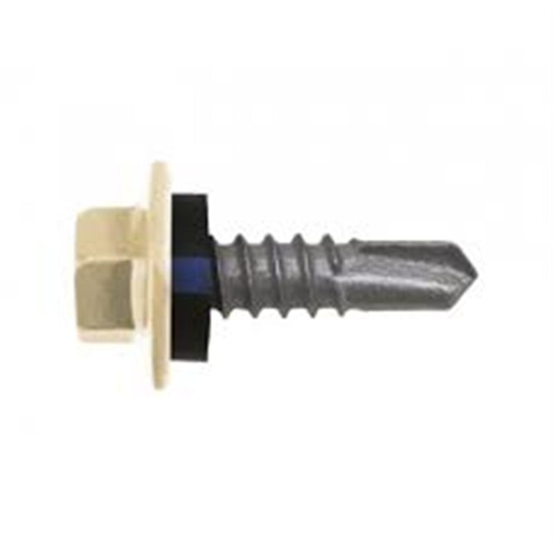 Self Drilling Metal Screw Hex Head With Seal Cl4 Galv 10-16 X 25mm - Surfmist, Roofing Sheets - Construction Supplies Australia
