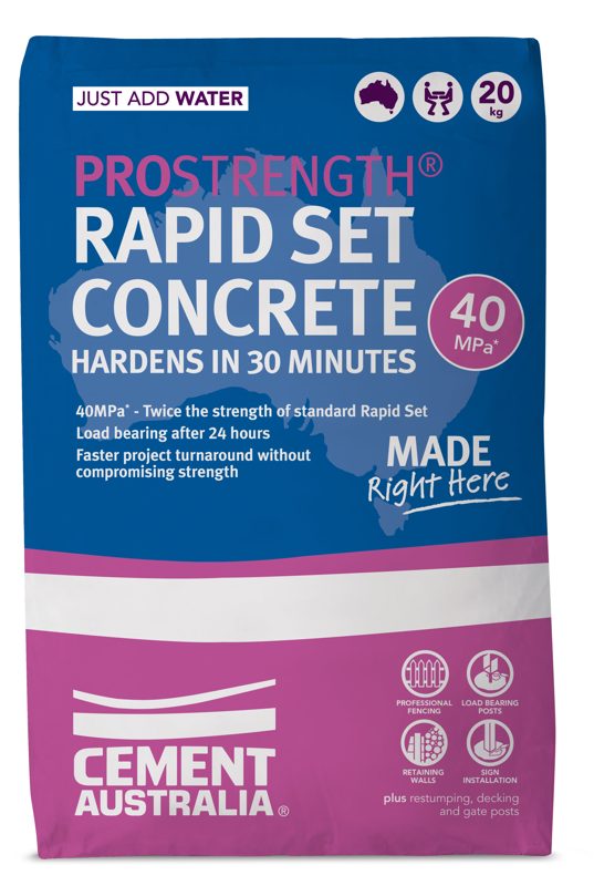 Rapid Set Pro Strength 40mpa Concrete 20kg Bag, Roofing Sheets - Construction Supplies Australia