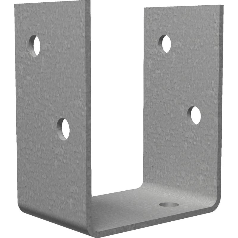 Hot Dip Galvanised Heavy Duty Full Stirrup Bolt Down Post Anchor - 140 x 5mm / M16, Roofing Sheets - Construction Supplies Australia