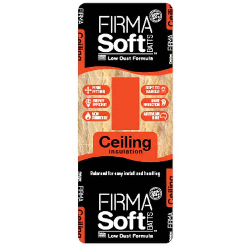 Firmasoft Ceiling Insulation Batts R4.1 - 1160 x 430 x195mm x 5m2, Accessories & Job Essentials - Construction Supplies Australia