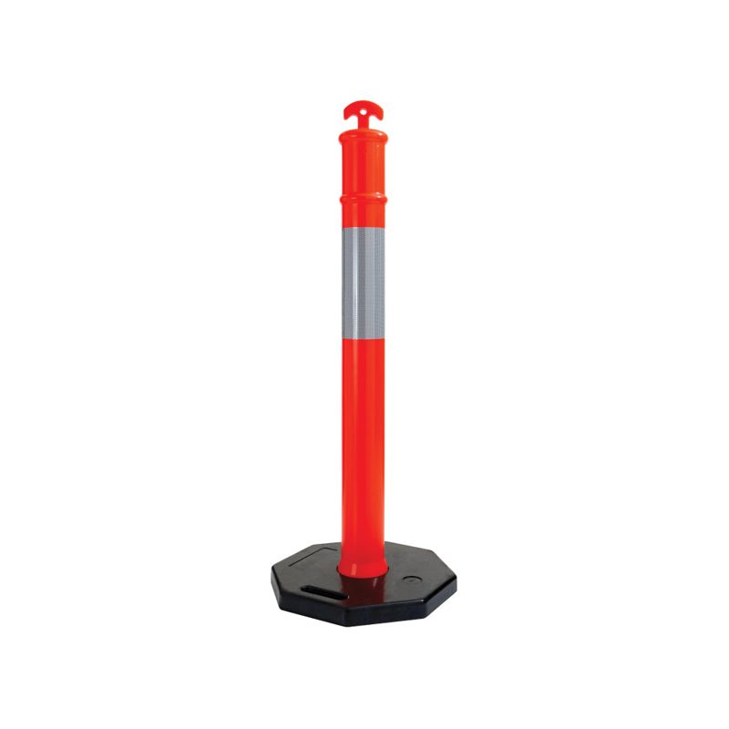 Bollard Pvc T-Top With Reflective Tape And 6kg Base, Roofing Sheets - Construction Supplies Australia