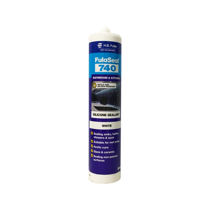 Fuller Fulaseal 740 Bathroom & Kitchen Silicone Sealant White 300g, Roofing Sheets - Construction Supplies Australia